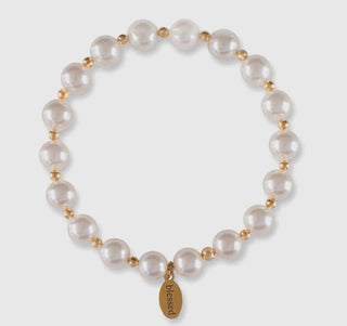Count Your Blessings White Pearl Gold