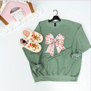 Gingerbread Bow Sweatshirt