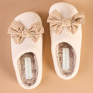Darling Effect Fall Maple Gingham Slippers