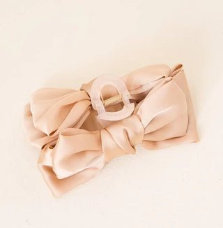 Satin Bow Claw Clip