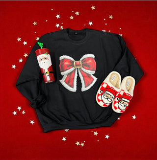 Santa Belt Bow Sweatshirt
