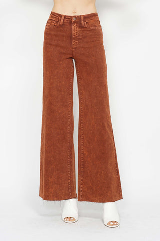 Judy Blue Jeans HW Pumpkin Spice Wide Leg Jean