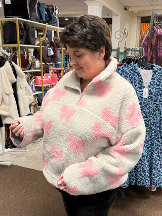 Bow Quarter Zip Sherpa