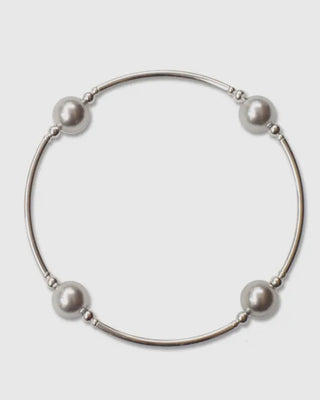 8MM Silver Pearl Blessing Bracelet