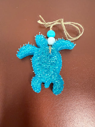 Beaded Sea Turtle Blue Hawaiian Freshie