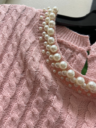 Fun & Playful Pearl Pink Sweater