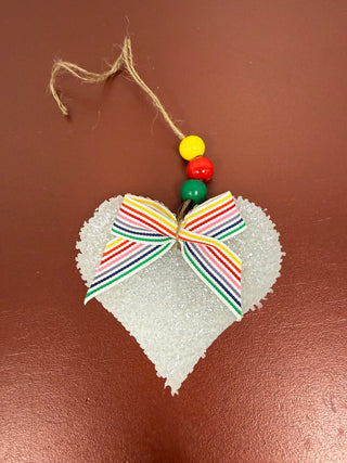 Rainbow Beaded Heart Sweet Elegance Freshie