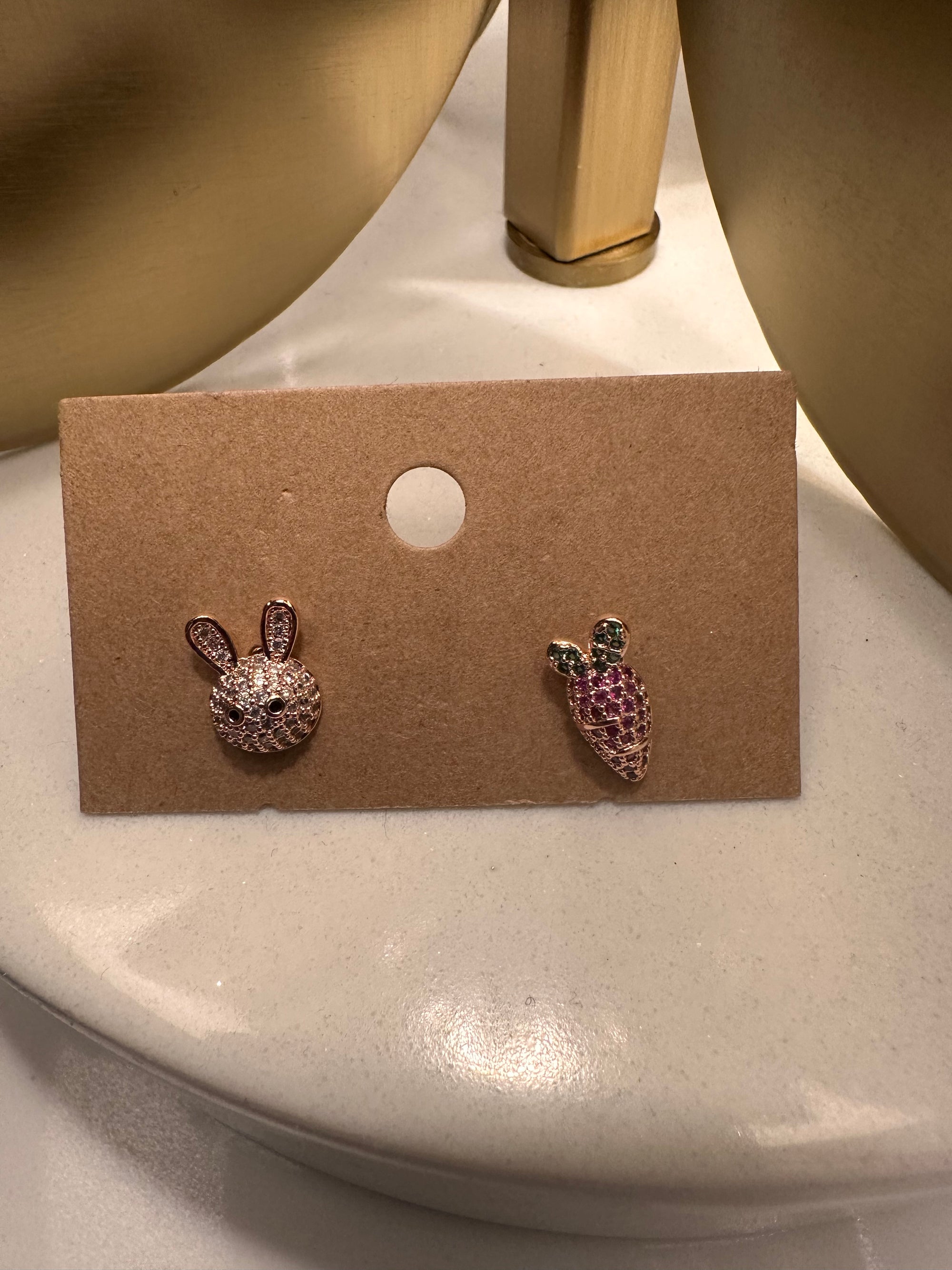Bunny & Carrot Post Earrings