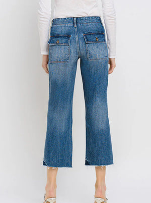 Vervet Jeans Yacht HR Crop Utility Straight