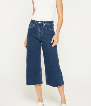 Mica Denim Super High Cropped Wide Capri