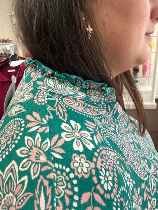 Dear Scarlett Liz Claire Dress Hunter Green