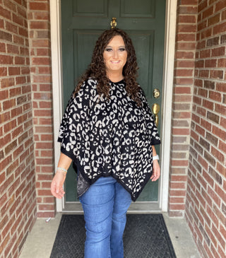 Grace Leopard Poncho