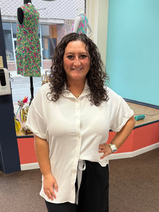 Playful Oversized Short Sleeve Top