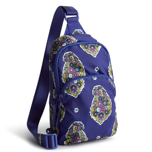 Vera Bradley Small Lorman Sling Backpack Kew Gardens Blue