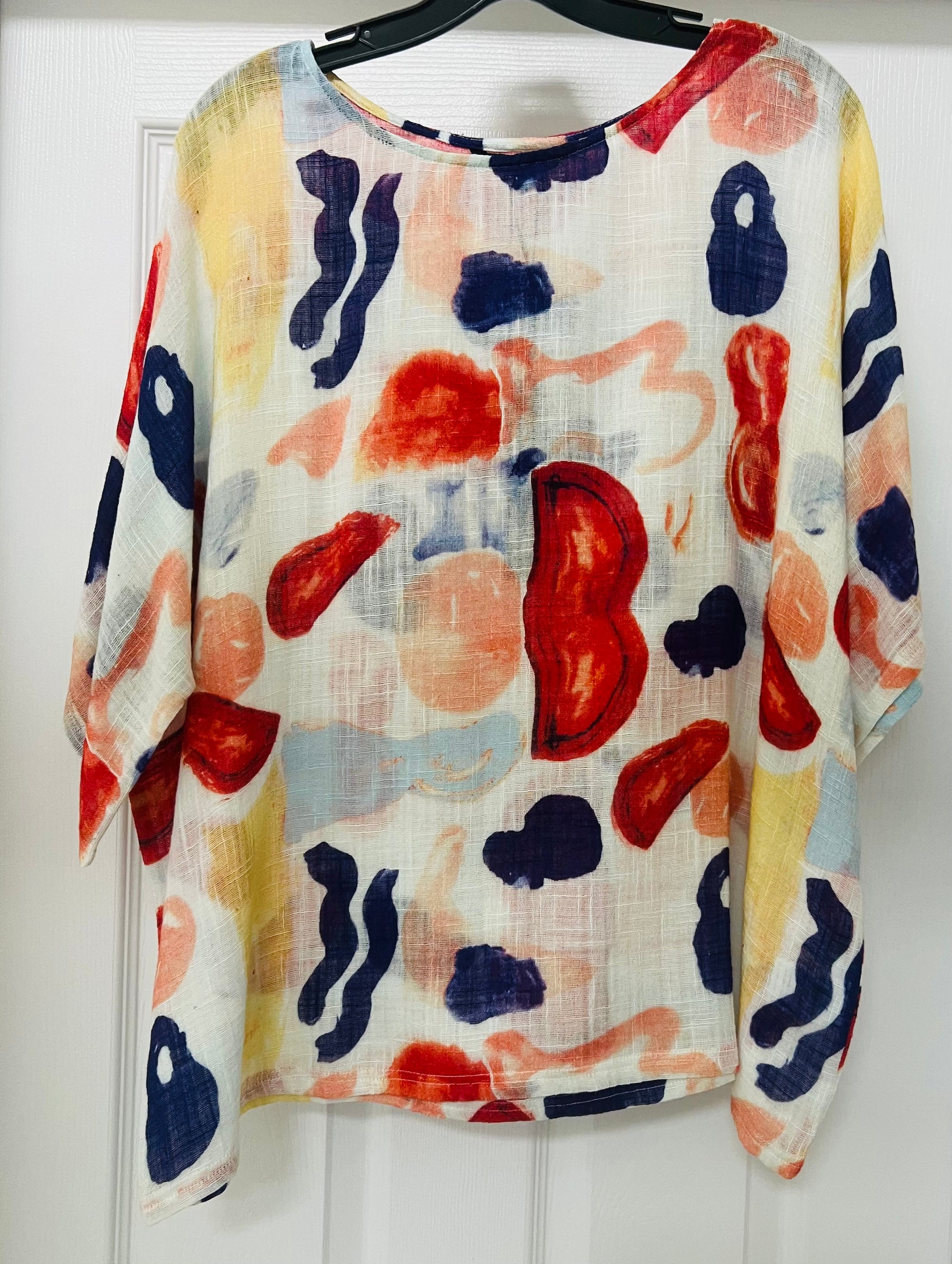 Digital Printed Dolman Blouse