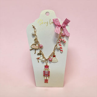 Pink Nutcracker Charm Necklace