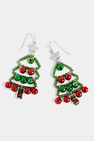 Jingle Ball Christmas Tree Earrings