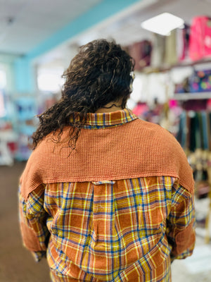 So Serious Plaid Button Up