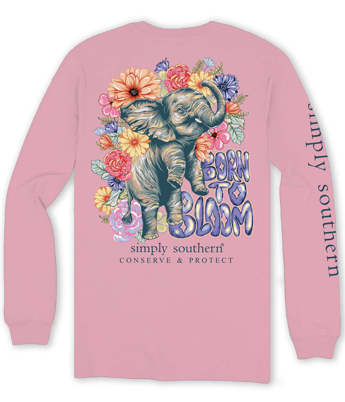 Simply Southern LongSleeve Elephant Tracker Bloom Shirt