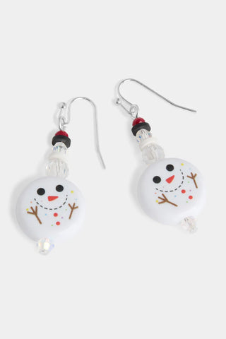 Cheerful Snowman Dangle Earrings