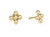 Enewton Classic Beaded Signature Cross Stud 3MM Bead Gold