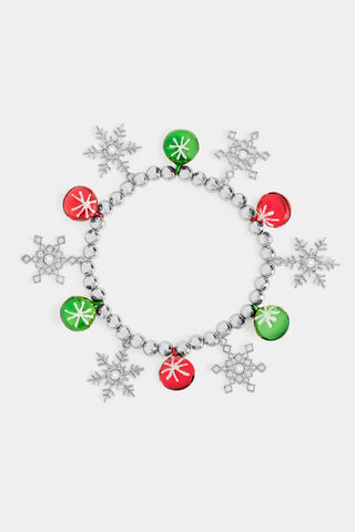 Christams Charm Jingle Bracelet Silver