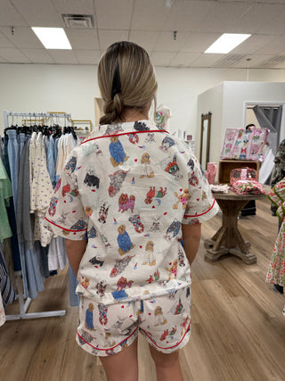 Dog Pajama Short Set