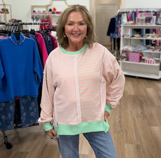 Creamsicle Stripe Pullover