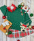 Children's Green Pearl Sweater & Plaid Skirt Set