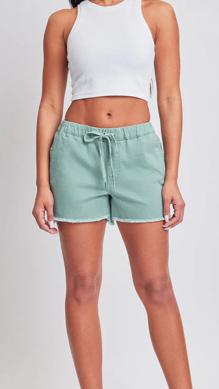 YMI Frayed Hem Pull-On Shorts