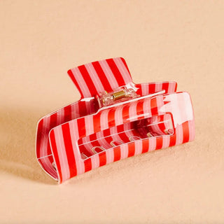 Claw Clip Peppermint Stripes