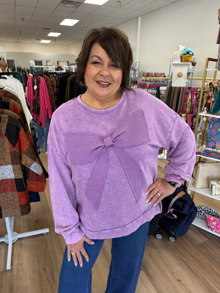 Lilac Luxe Bow Sweatshirt