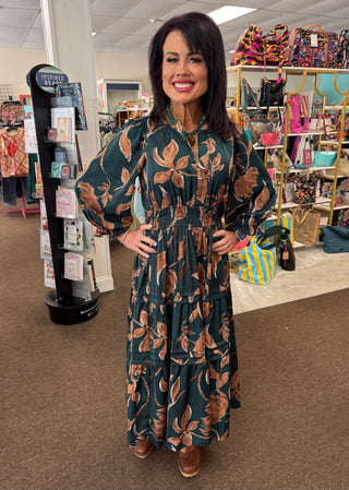 Autumn Afterglow Midi Dress