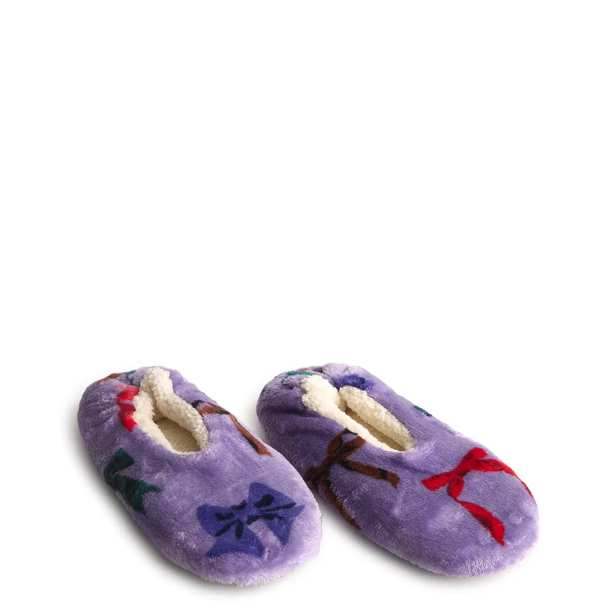 Vera Bradley Fleece Slipper Socks Bow Mosaic Chalk Violet