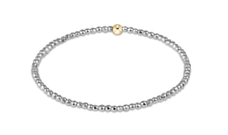 Enewton Silver Faceted Hematite 2MM Bead Bracelet