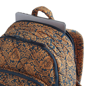 Vera Bradley Bancroft Backpack Lotus Montage Roasted Pecan