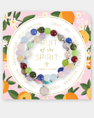 Fruit of the Spirit Wrapped Bracelet Silver