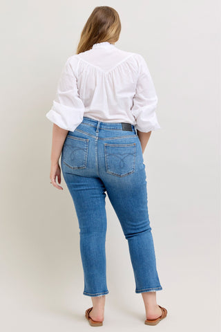 Judy Blue HW Ankle Straight Jean