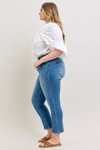 Judy Blue HW Ankle Straight Jean