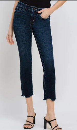 Vervet Jeans Issue Free Mid Rise Crop Slim Straight