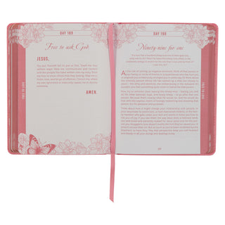 Live Free Pink Faux Leather Devotional