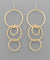 Multi Circle Brass Link Earrings