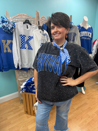 Kentucky Bling Acid Washed Tee