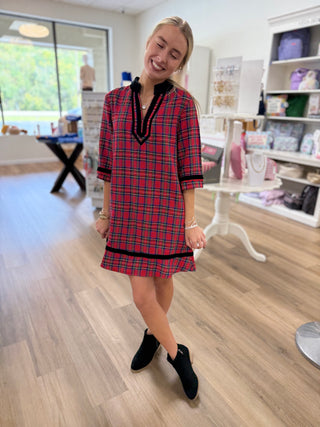 Simply Southern Plaid Holiday Dress