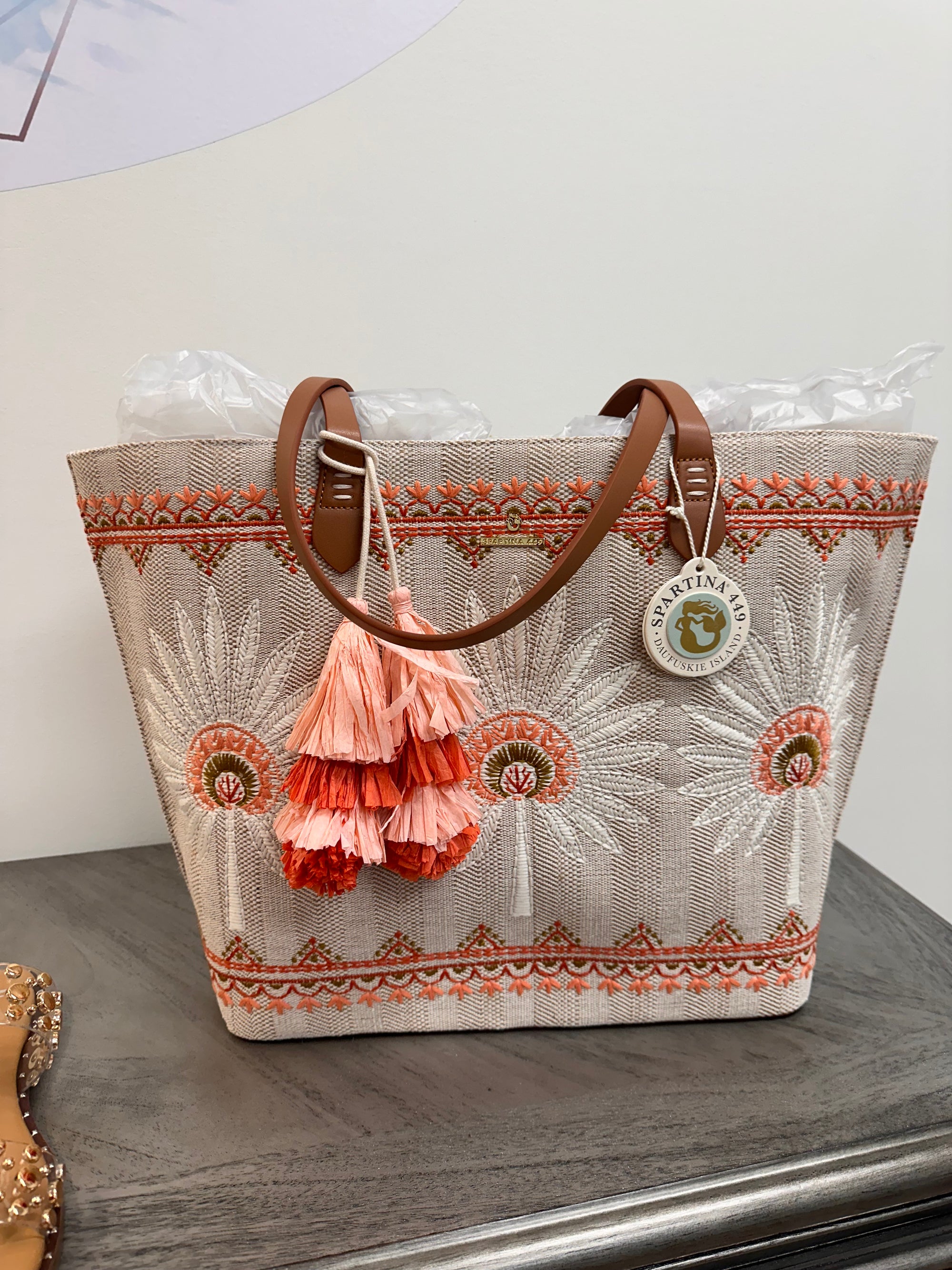 Fiesta Tote Callawassie Palmetto Beige Khaki