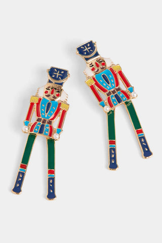 Dangle Legs Nutcracker Earrings