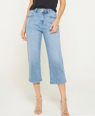 Mica Denim Super High Rise Straight Capri Jean
