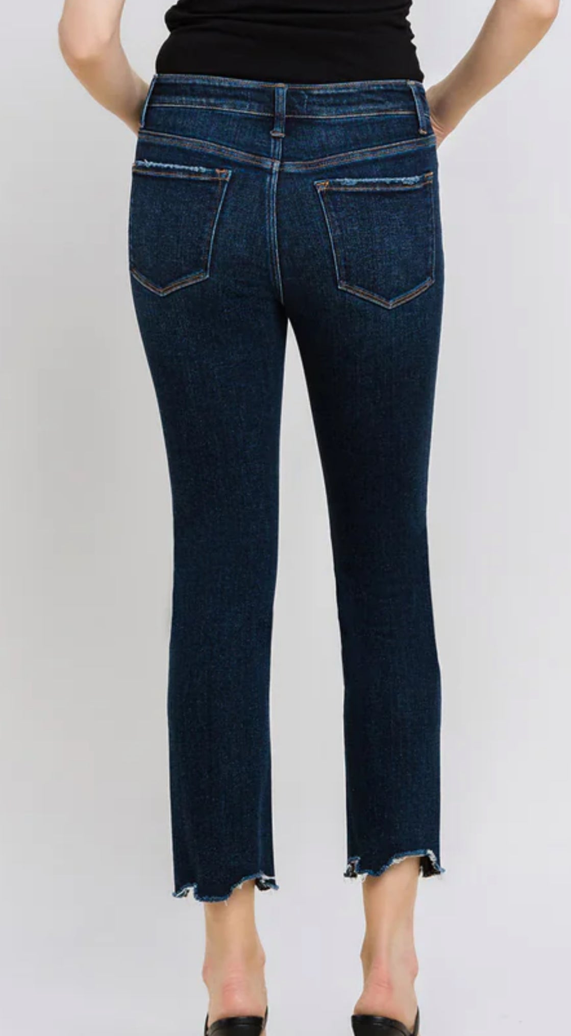 Vervet Jeans Issue Free Mid Rise Crop Slim Straight