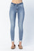Judy Blue Mid Rise Release Wasitband Detail Skinny Jean