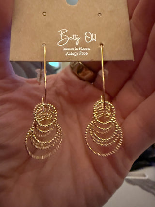 Golden Cascade Hoop